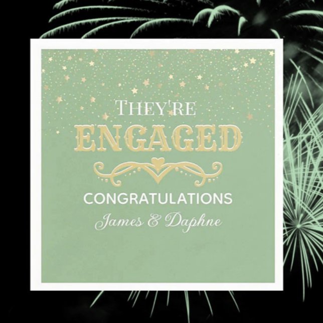 Guardanapo De Papel Belo noivado PERSONALIZADO (Criador carregado)