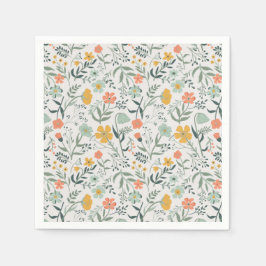 Guardanapo De Papel Belo Padrão Botânico Floral