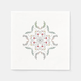 Guardanapo De Papel Belo padrão de flores, mandala