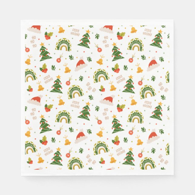 Guardanapo De Papel Belo padrão de Natal (Frente)