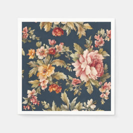 Guardanapo De Papel Belo Padrão Floral Italiano