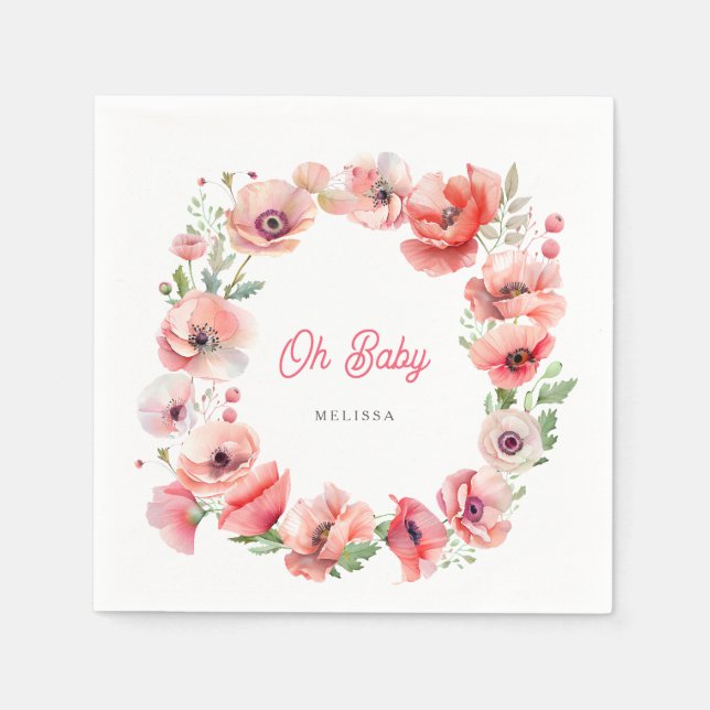 Guardanapo De Papel Belo Pink Poppy (Frente)