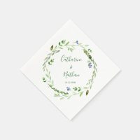 Belo verde e rústico papel caseiro Napkin