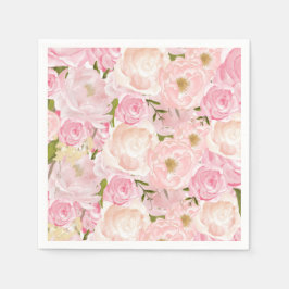 Guardanapo De Papel Belos Napkins Floral Rosa