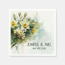 Belos narcisos de água amarela