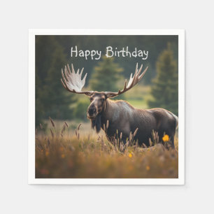Guardanapo De Papel Belsome Moose Birthday