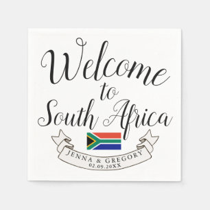 Guardanapo De Papel Bem-vindo à África do Sul   Casamento de Destino