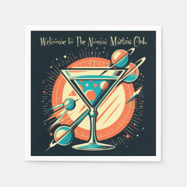 Guardanapo De Papel Bem-Vindo À Era Espacial Do Clube Atômico Martini