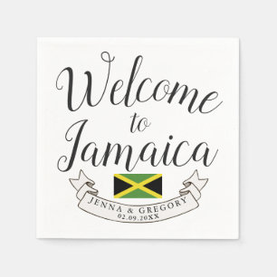 Guardanapo De Papel Bem-vindo à Jamaica Casamento de Destino Único