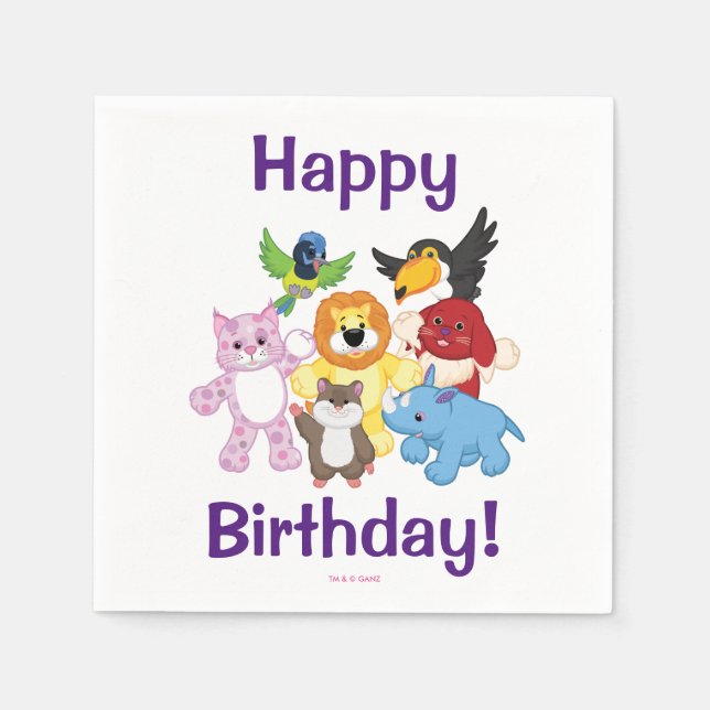 Guardanapo De Papel Bem-vindo a Webkinz! (Frente)