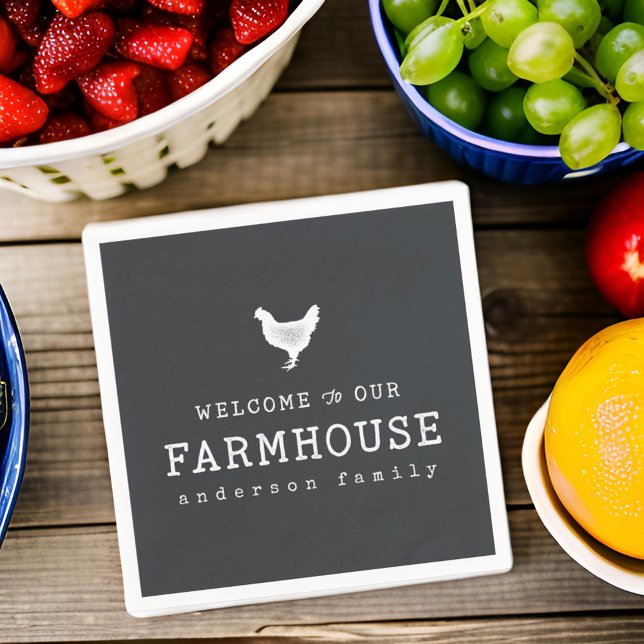 Guardanapo De Papel Bem-vindo ao nosso Galinha Russo do Campo de Farmh (Criador carregado)