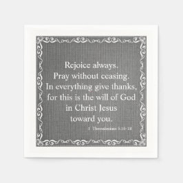 Guardanapo De Papel Bênção na Escritura da bíblia - 1 Tessalónica 5:16