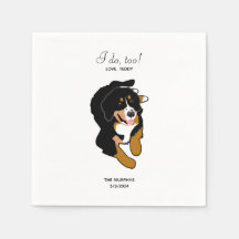 Bernese Mountain Dog Casamento Cocktail Napkins