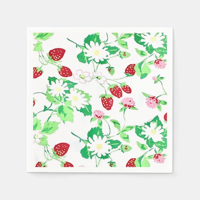 Guardanapo De Papel Berry Birthday Napkin (Frente)