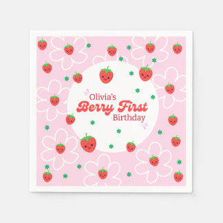 Guardanapo De Papel Berry First Birthday Napkins