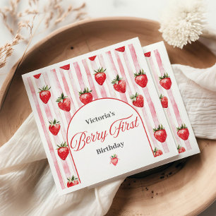 Guardanapo De Papel Berry First Birthday Napkins