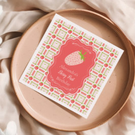 Guardanapo De Papel Berry First Birthday primeiro aniversario