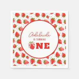 Guardanapo De Papel Berry First Birthday primeiro aniversario Strawber