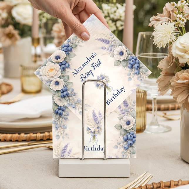 Guardanapo De Papel Berry First Storybook Garden 1st Birthday (Criador carregado)