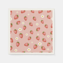Berry primeiro aniversario Strawberry Themed Paper