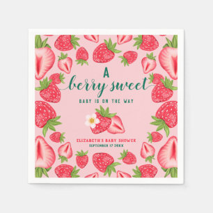 Guardanapo De Papel Berry Sweet Baby No Caminho Do Chá de fraldas De M