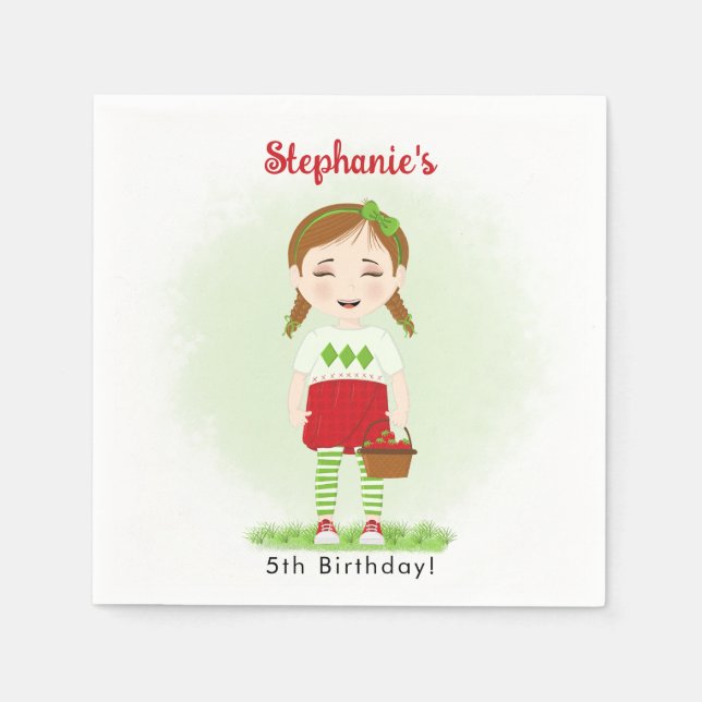 Guardanapo De Papel Berry Sweet Birthday (Frente)