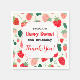 Guardanapo De Papel Berry Sweet Birthday Convite