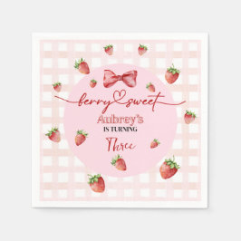 Guardanapo De Papel Berry Sweet Birthday Paper Napkin