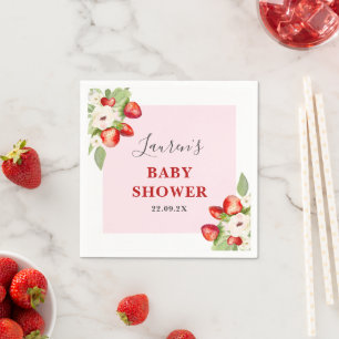 Guardanapo De Papel Berry Sweet Chá de fraldas Napkins