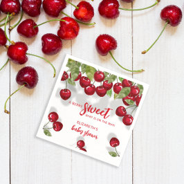 Guardanapo De Papel Berry Sweet Cherry Chá de fraldas Napkins