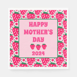 Guardanapo De Papel Berry Sweet Dia de as mães Brunch Party