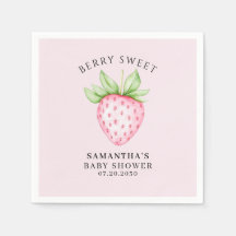 Berry Sweet Pink Strawberry Girl Baby Shower