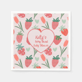 Guardanapo De Papel Berry Sweet Strawberry Baby Shower Paper Plate