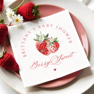 Guardanapo De Papel Berry Sweet Strawberry Chá de fraldas