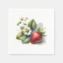 Guardanapo De Papel Berry Sweet Strawberry e Flor