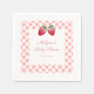 Guardanapo De Papel Berry Sweet Strawberry Theme Party