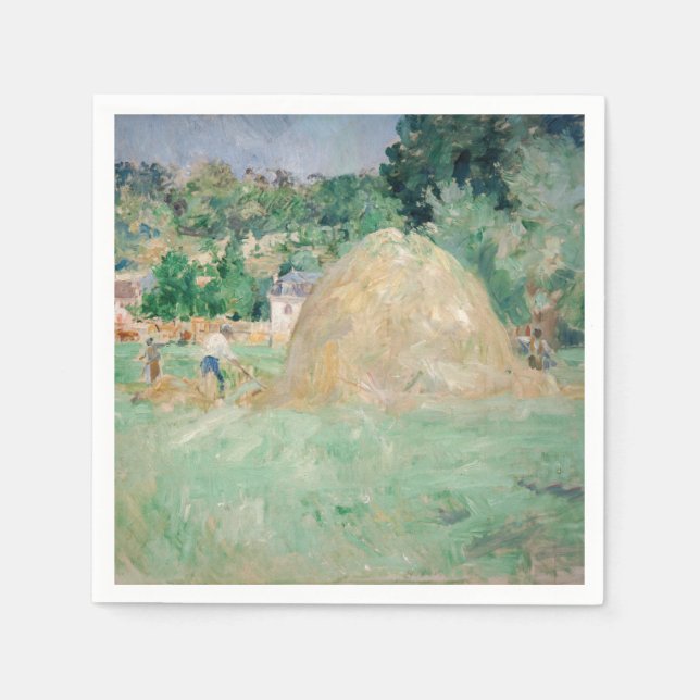 Guardanapo De Papel Berthe Morisot - Haystacks em Bougal (Frente)