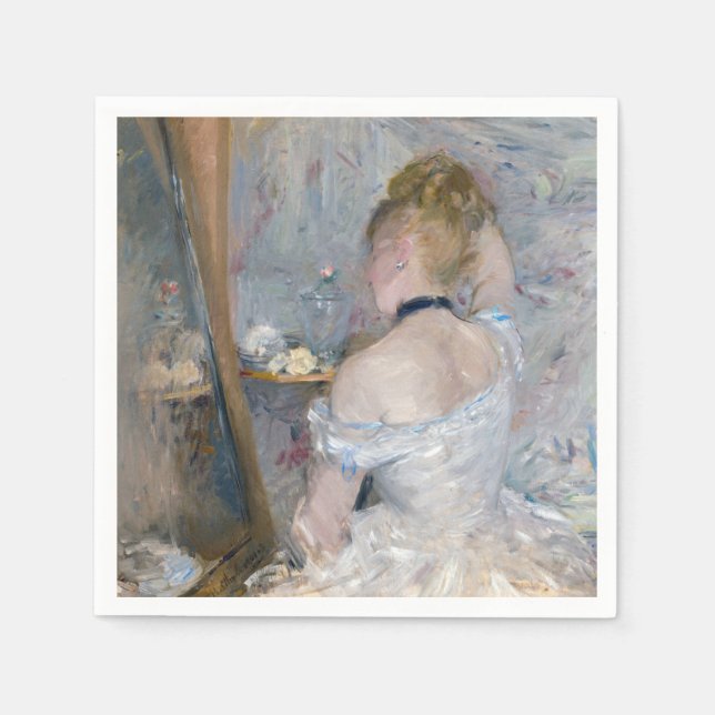 Guardanapo De Papel Berthe Morisot - Mulher na sua Toilette (Frente)