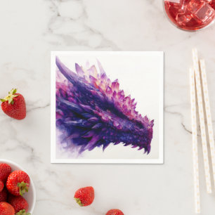 Guardanapo De Papel Besta de Dragão Cristal Ametista Fantasma