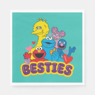 Guardanapo De Papel Besties De Namorados Da Rua Sésamo