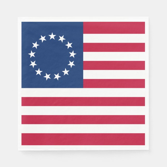 Guardanapo De Papel Betsy Ross American Flag (Frente)
