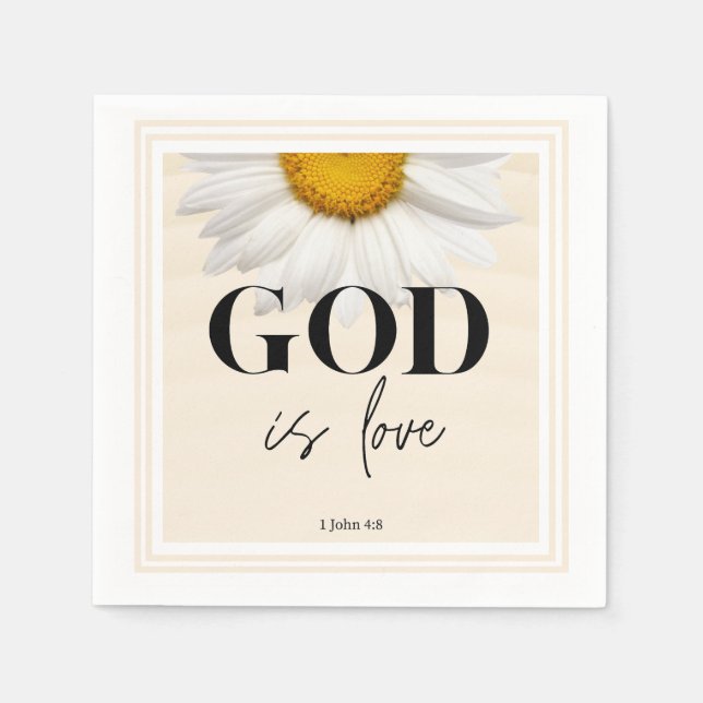 Guardanapo De Papel Bible verse Floral scripture  (Frente)