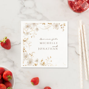 Guardanapo De Papel Bíblia Branco Elegante Casamento Moderno Verso