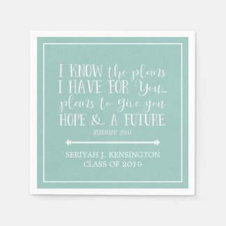 Guardanapo De Papel Bíblia Cristã Moderna - Graduação de Teal Aqua Ver