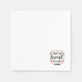 Guardanapo De Papel Bíblia Floral Verse Art 'Eu ponho minha confiança