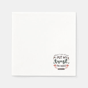 Guardanapo De Papel Bíblia Floral Verse Art 'Eu ponho minha confiança