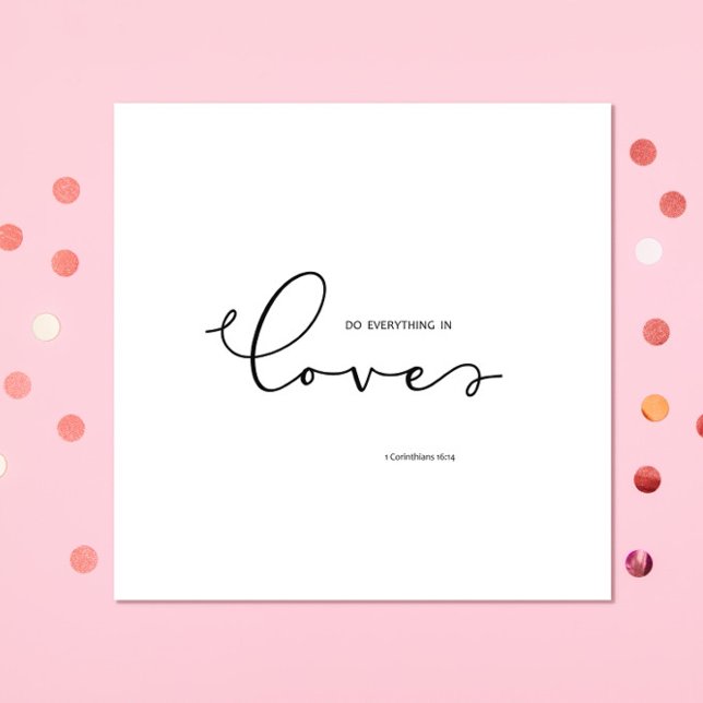 Guardanapo De Papel Bíblia Verso sobre o Amor Branco (Criador carregado)