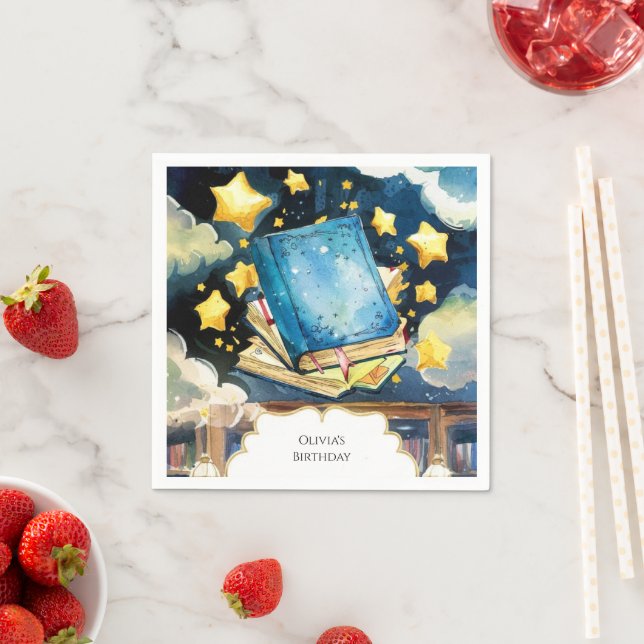 Guardanapo De Papel Biblioteca Simples — Aniversário do Livro de Histó (Insitu)