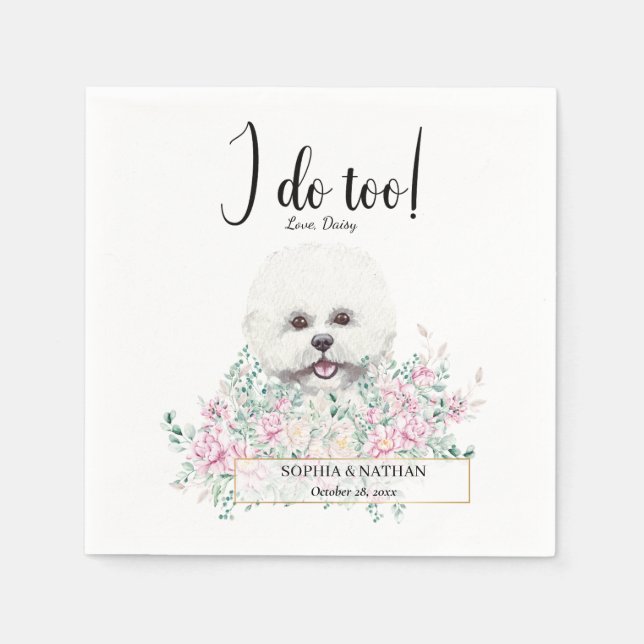 Guardanapo De Papel Bichon Frise Cachtail Napkins (Frente)