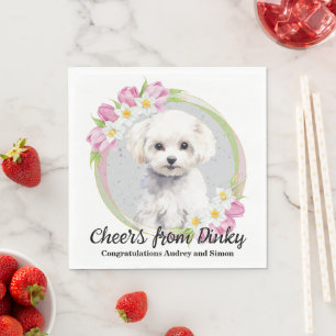 Guardanapo De Papel Bichon Frise Eu Faço A Nápoles Com Foto De Cães